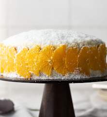 Torta vegana arancia e cocco