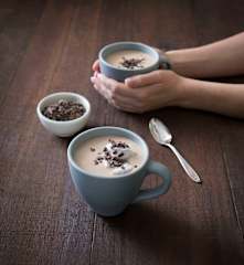 Coconut and maca hot chocolate