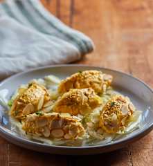 Quenelle salate di carote e mandorle
