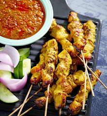 Chicken Satay with Peanut Sauce