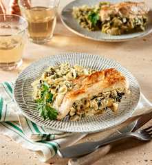 Sous-vide Artichoke Stuffed Chicken Breast