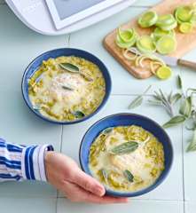 Fondue de poireaux au chèvre