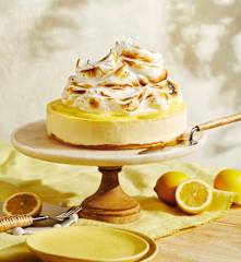 Lemon meringue ice-cream cake