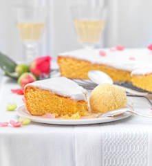 Gâteau nantais et glace au rhum