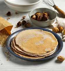 Palatschinken mit Maroni und Buchweizen (glutenfrei)