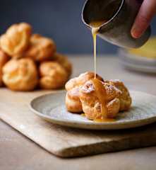 Orange Caramel Choux Puffs