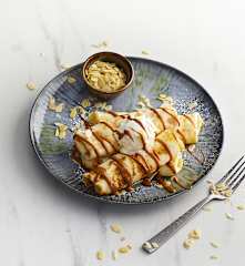 Crêpes proteiche con burro di arachidi