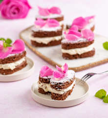 Walentynkowe serduszka brownie