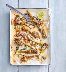 Papillotes d'artichauts au vin blanc et échalotes