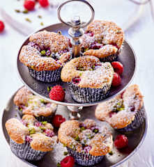 Himbeer-Pistazien-Muffins (Low Carb)