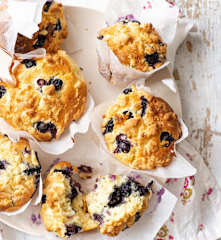 Muffins crumble aux myrtilles