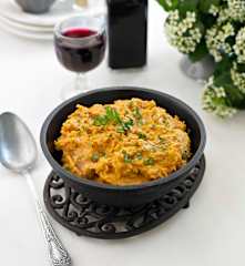 Açorda de bacalhau com tomate