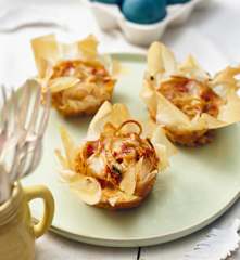 Nudelnester im Filoteig