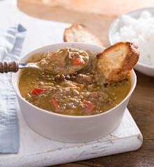 Lentejas con cerdo al garam masala