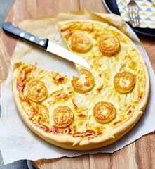 Tarte chèvre, pomme et oignon