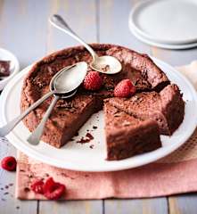 Fondant chocolat-framboise végétalien