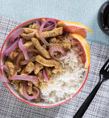 Riso basmati con petto di pollo marinato