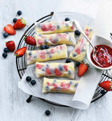 Rouleaux de printemps aux fruits rouges