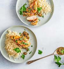 Honig-Limetten-Poulet mit Reis