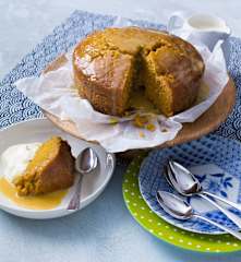 Pumpkin and golden syrup pudding