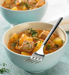 Thunfisch mit Kartoffelragout