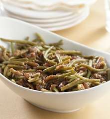 Judías verdes crujientes con chalotas