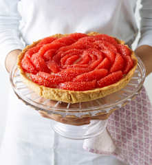 Tarta de pomelo y chocolate blanco