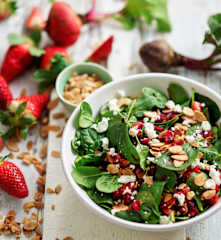 Salada de beterraba e morango