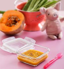 Yeşil Fasulye, Bal Kabağı ve Pırasa Püresi