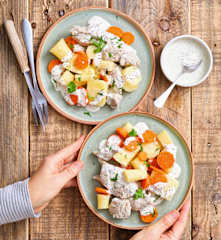 Sauté de porc à la moutarde et panais