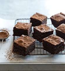 Decadent dark chocolate brownies