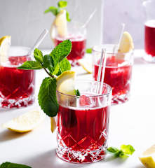 Lemon hibiscus iced tea