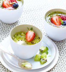 Pannacotta coco-kiwi