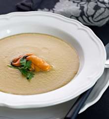 Crema de mejillones