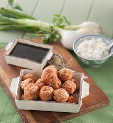 Albóndigas de atún con salsa teriyaki