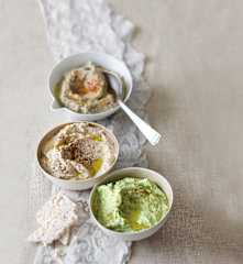 Purée d'aubergines et de pois chiches