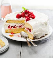 Gâteau léger aux framboises