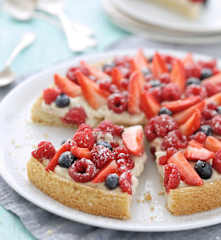 Tarte tutti frutti à la vanille