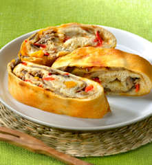 Rotolo funghi e peperoni