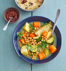 Tajine de légumes aux fruits secs