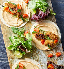 Tacos de pescado empanizado sin gluten