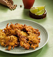 Fritos de cebolla (Bhaji) - India