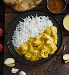 Pollo al curry e riso basmati