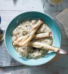 Risotto de algas con navajas