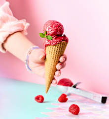Himbeer-Minz-Eis