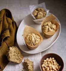 Pão de claras, aveia e amendoim sem glúten