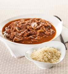 Ternera al chilindrón con cuscús