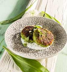 Bärlauchlaibchen mit Kräutercreme