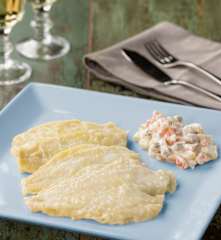 Sogliola al vapore con insalata russa