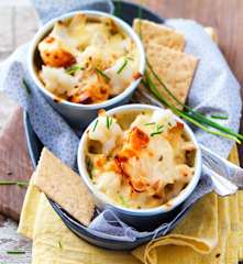 Gratin de chou-fleur au fromage manchego et amandes